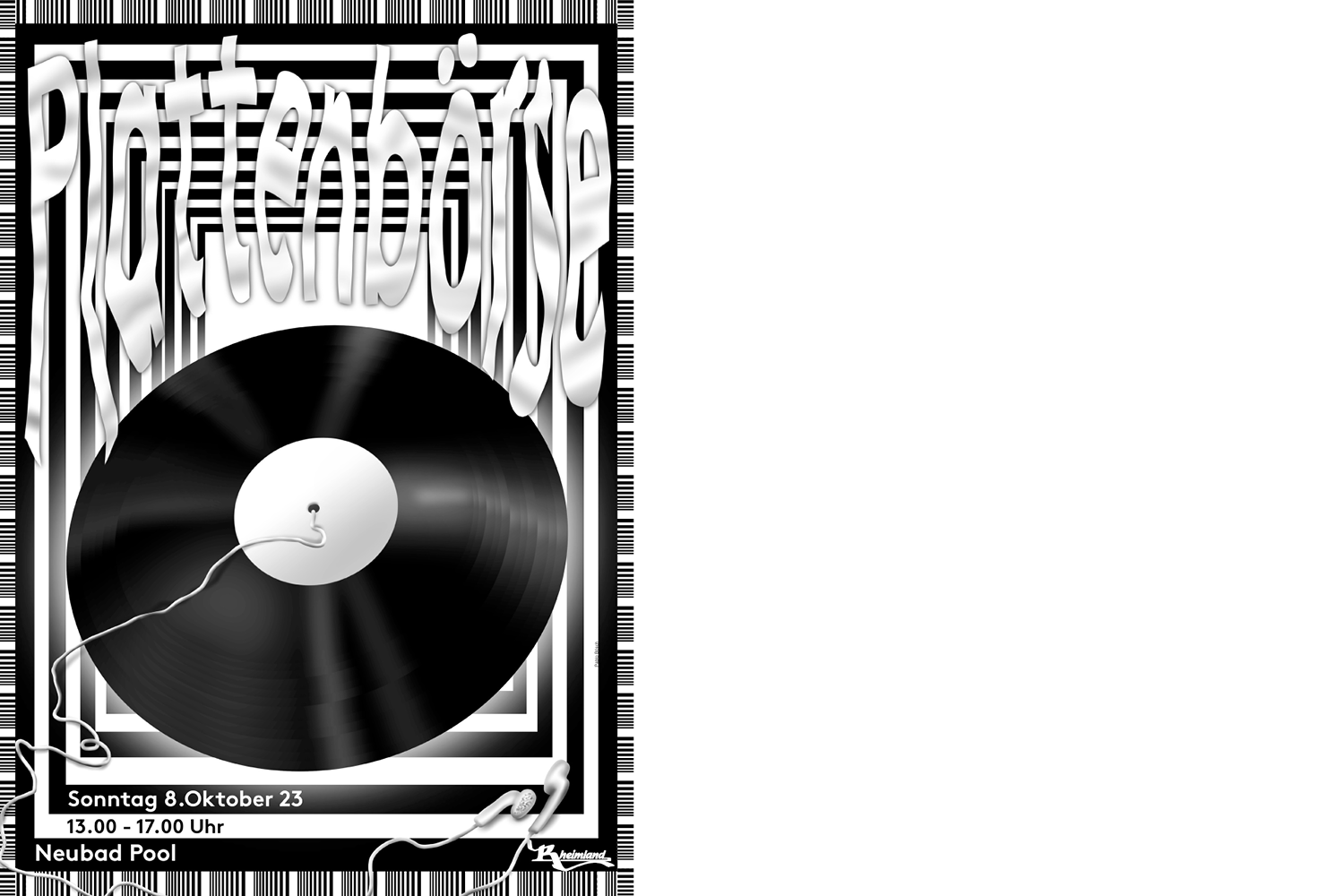 Plakat für die Plattenbörse