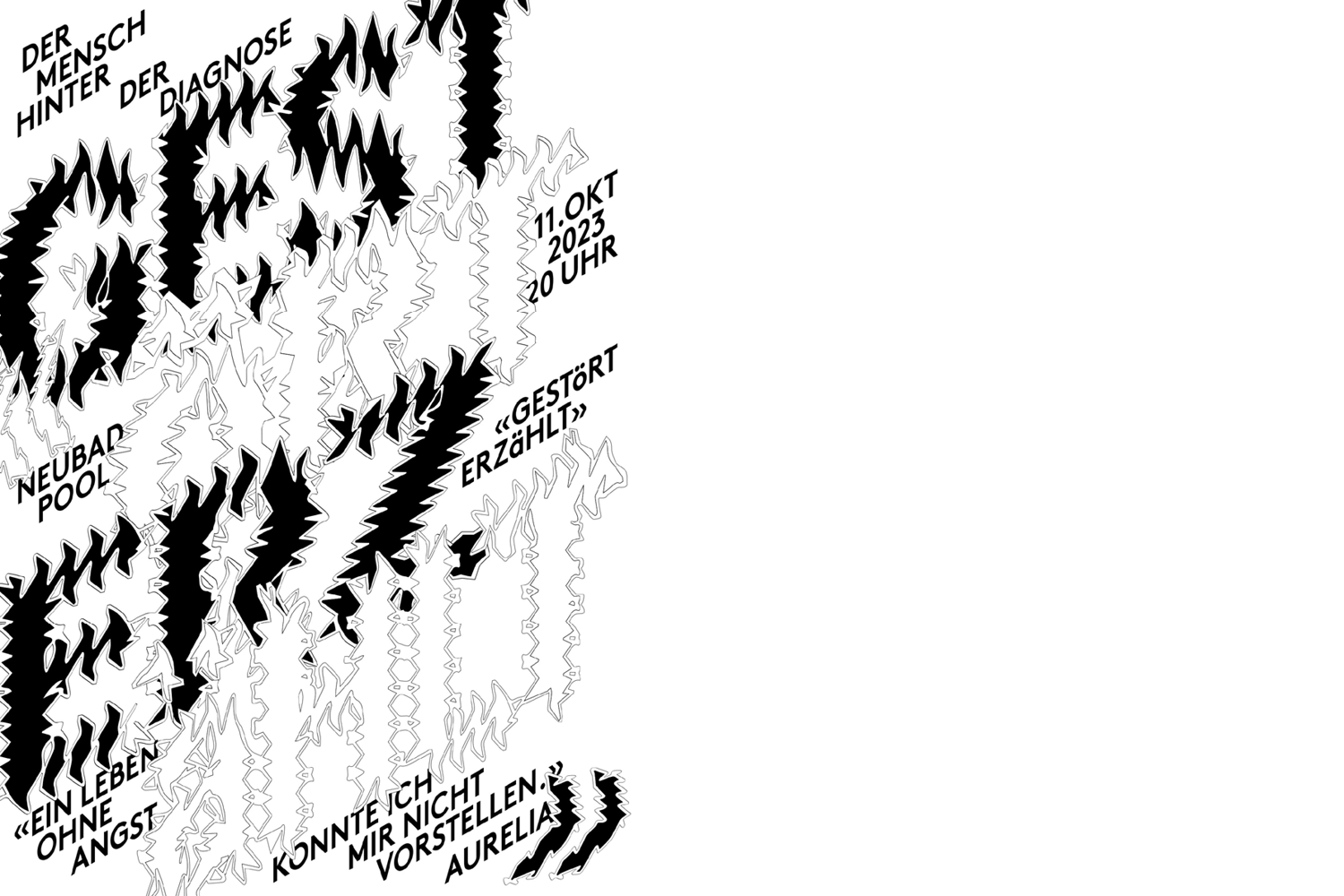 Plakat für «gestört erzählt»: Aurelia