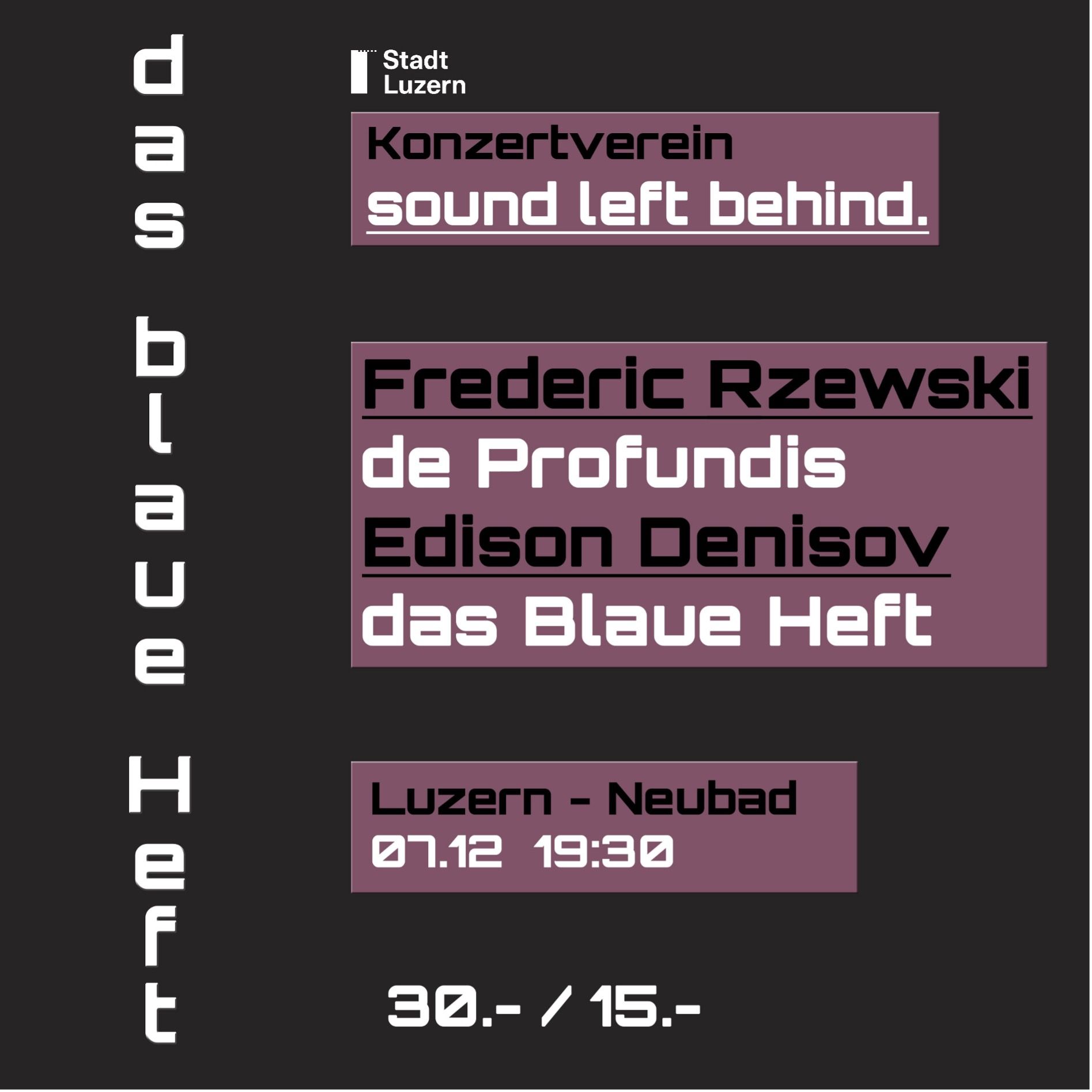 Grafik zu Veranstaltung "das blaue Heft" mit Infos