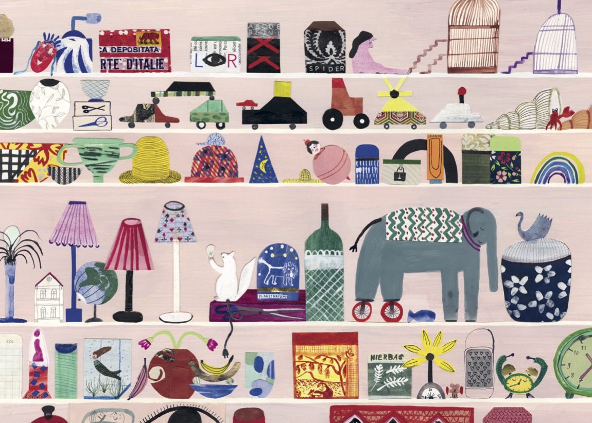 Illustration mit einer Vielzahl an Dingen. Martina Walther