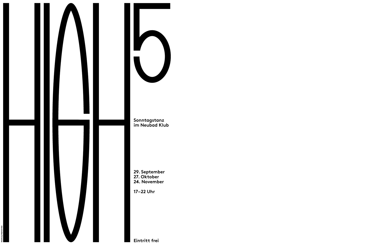 Flyer mit schwarzer SChrift auf weissem Grund