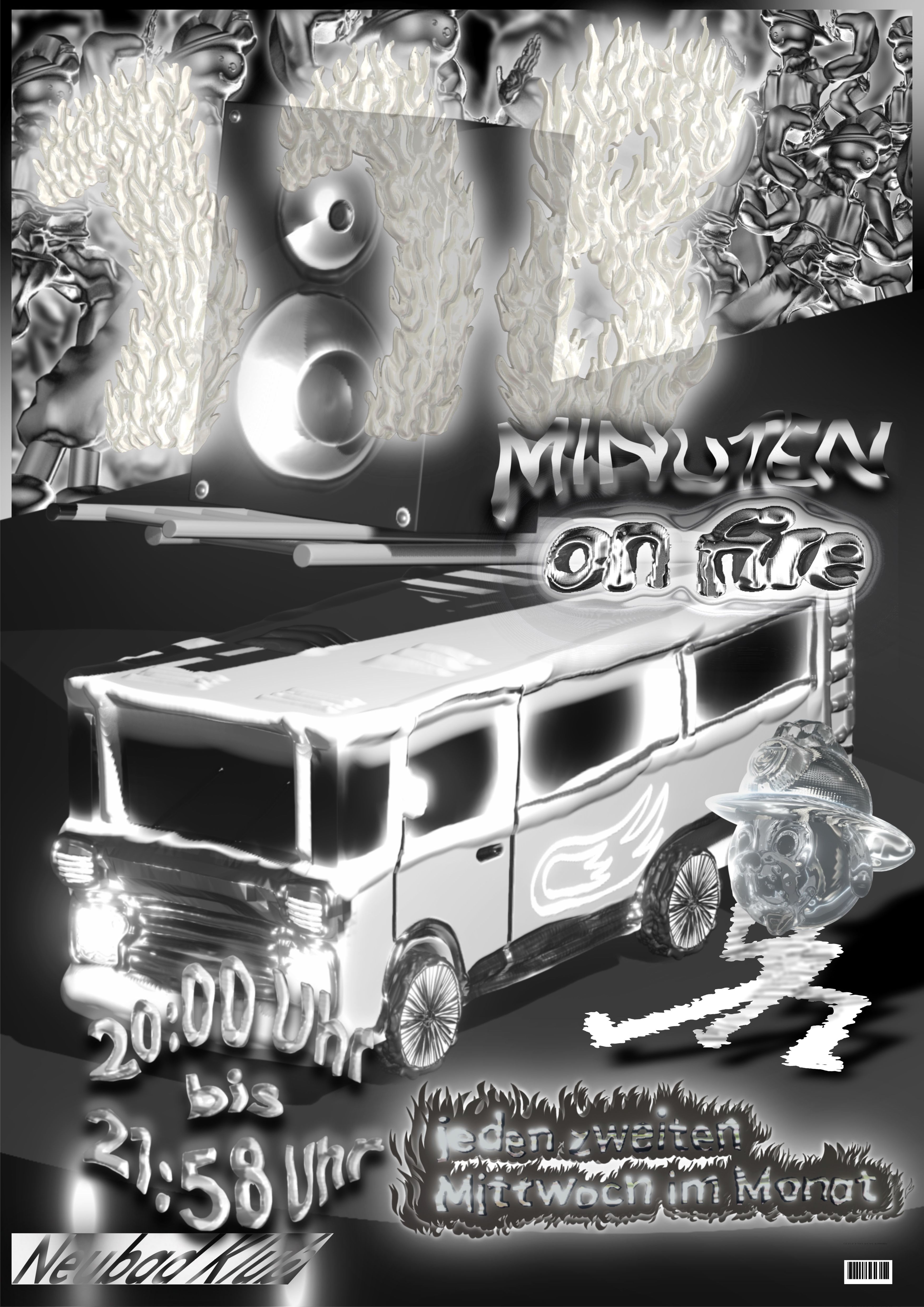 Schwarz weiss mit verschwomene schriftzüge