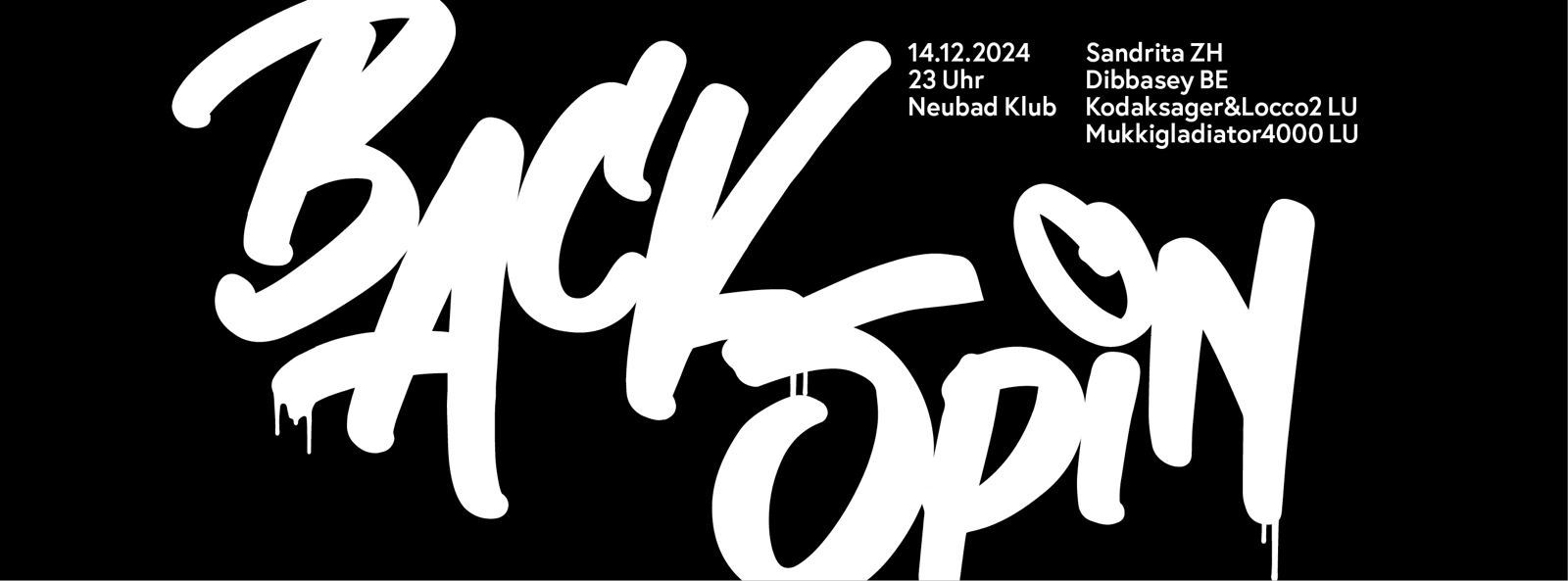 Weischrift mit schwarzem hintergrund