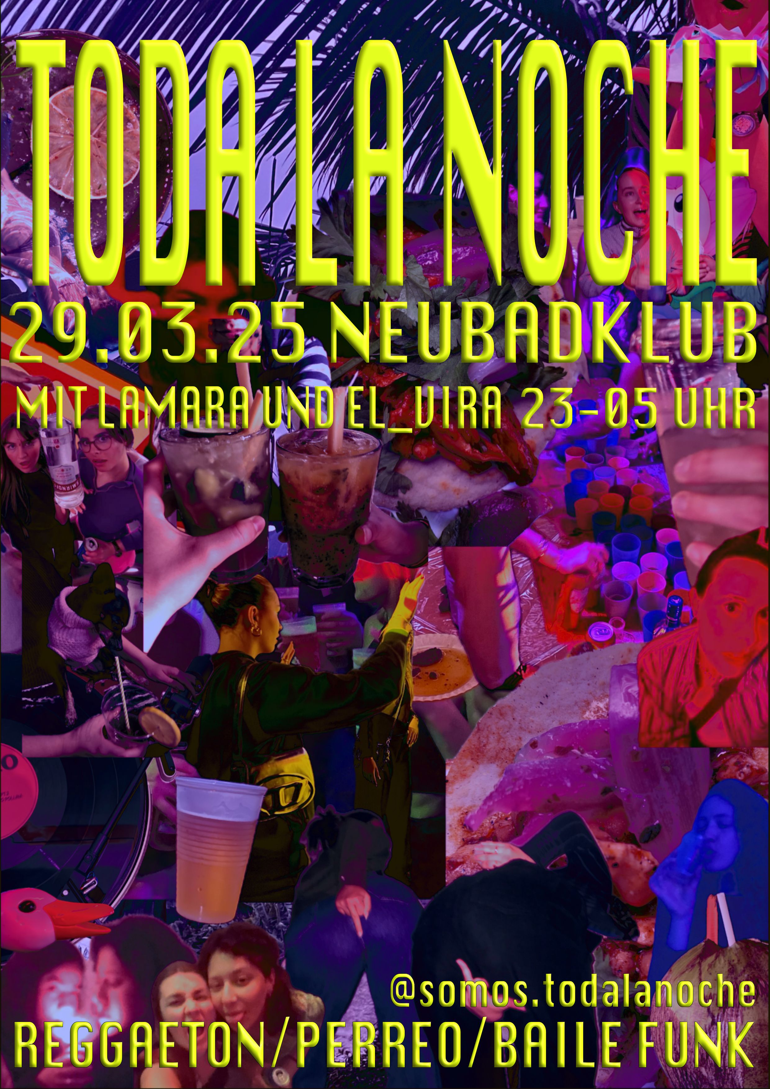 Ein Farbiger Hintergrund mit einer Gelber Überschrift