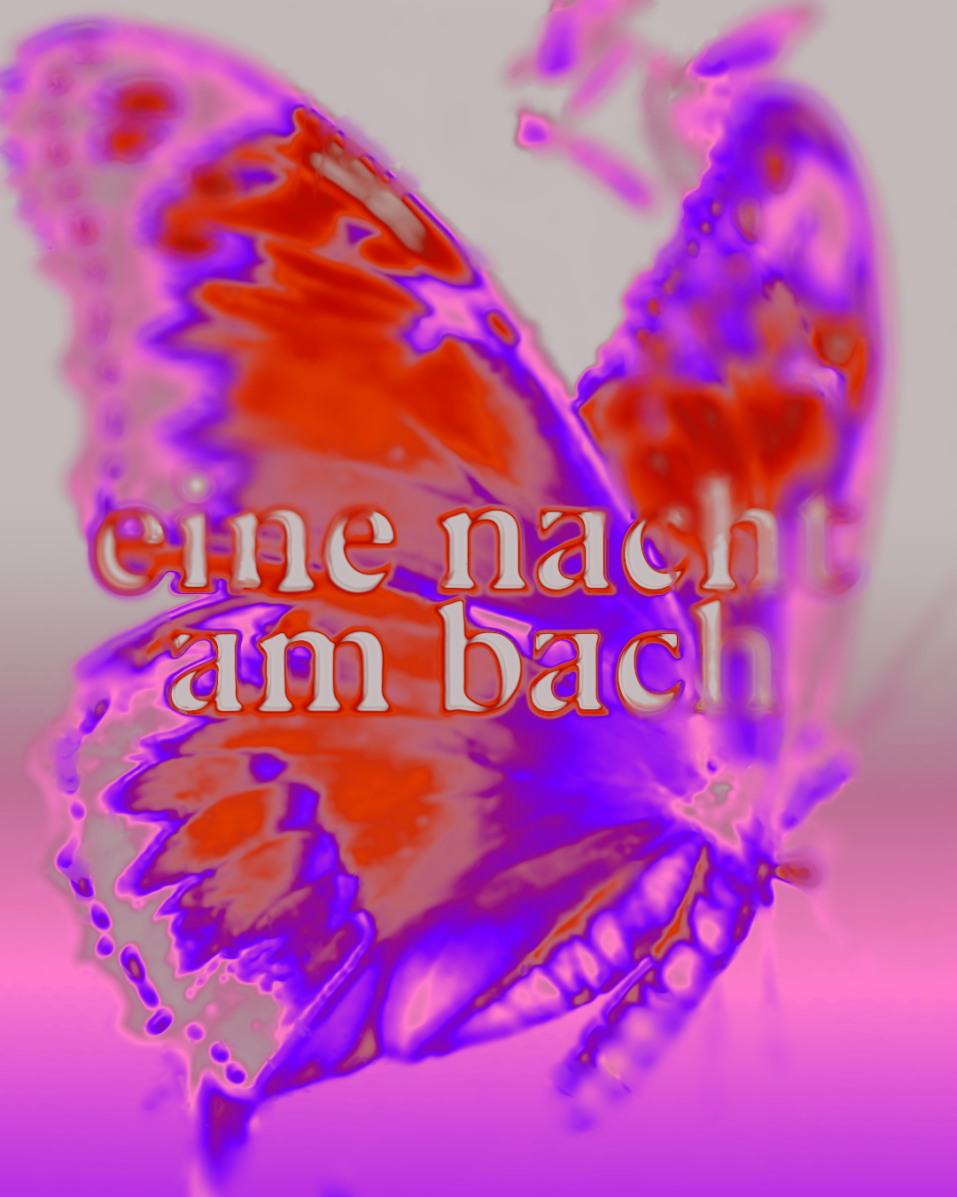 Ein Pink Grauer Hintergrund mit einem Schmetterling