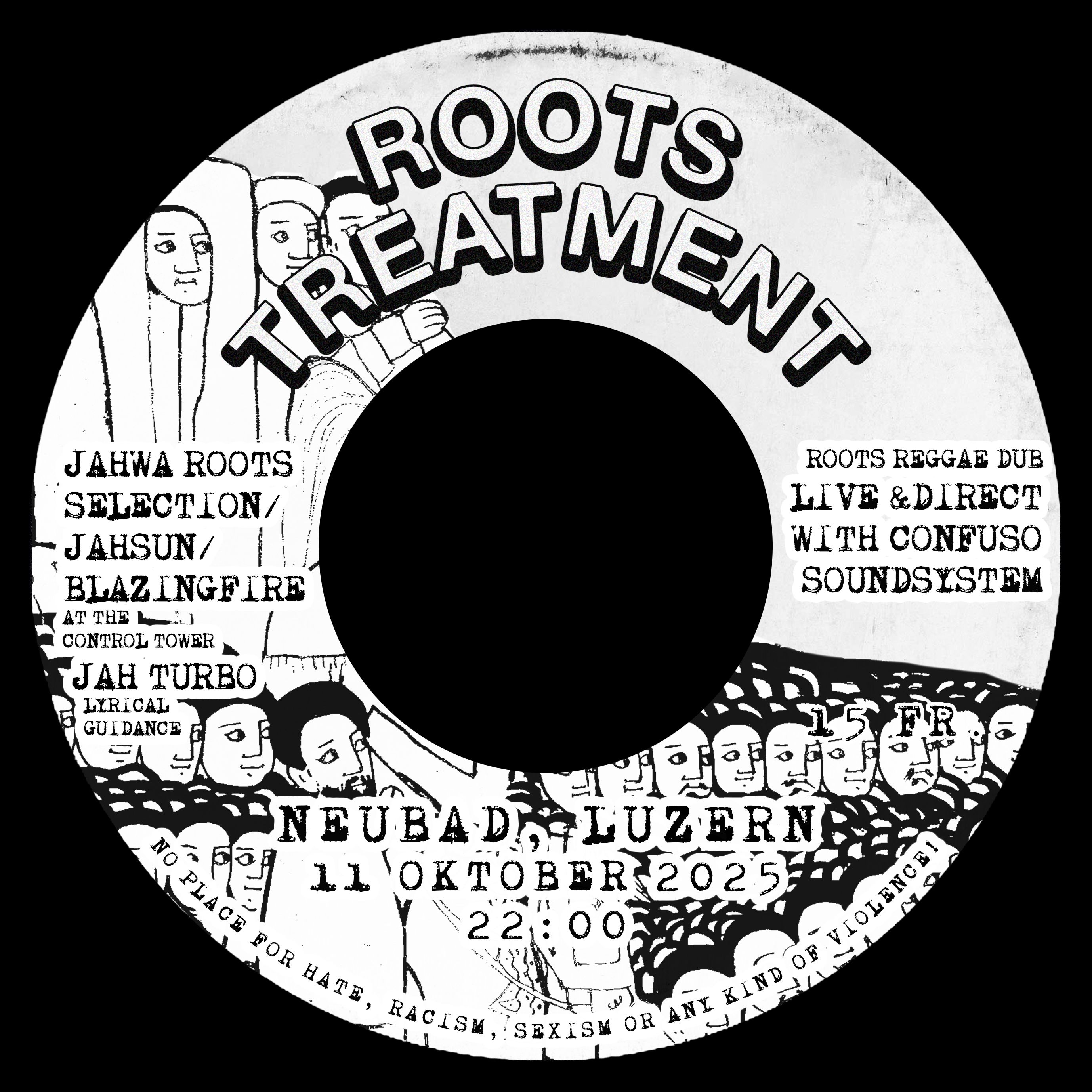 Schwarzer Hintergrund mit eine Weisser Schrift 