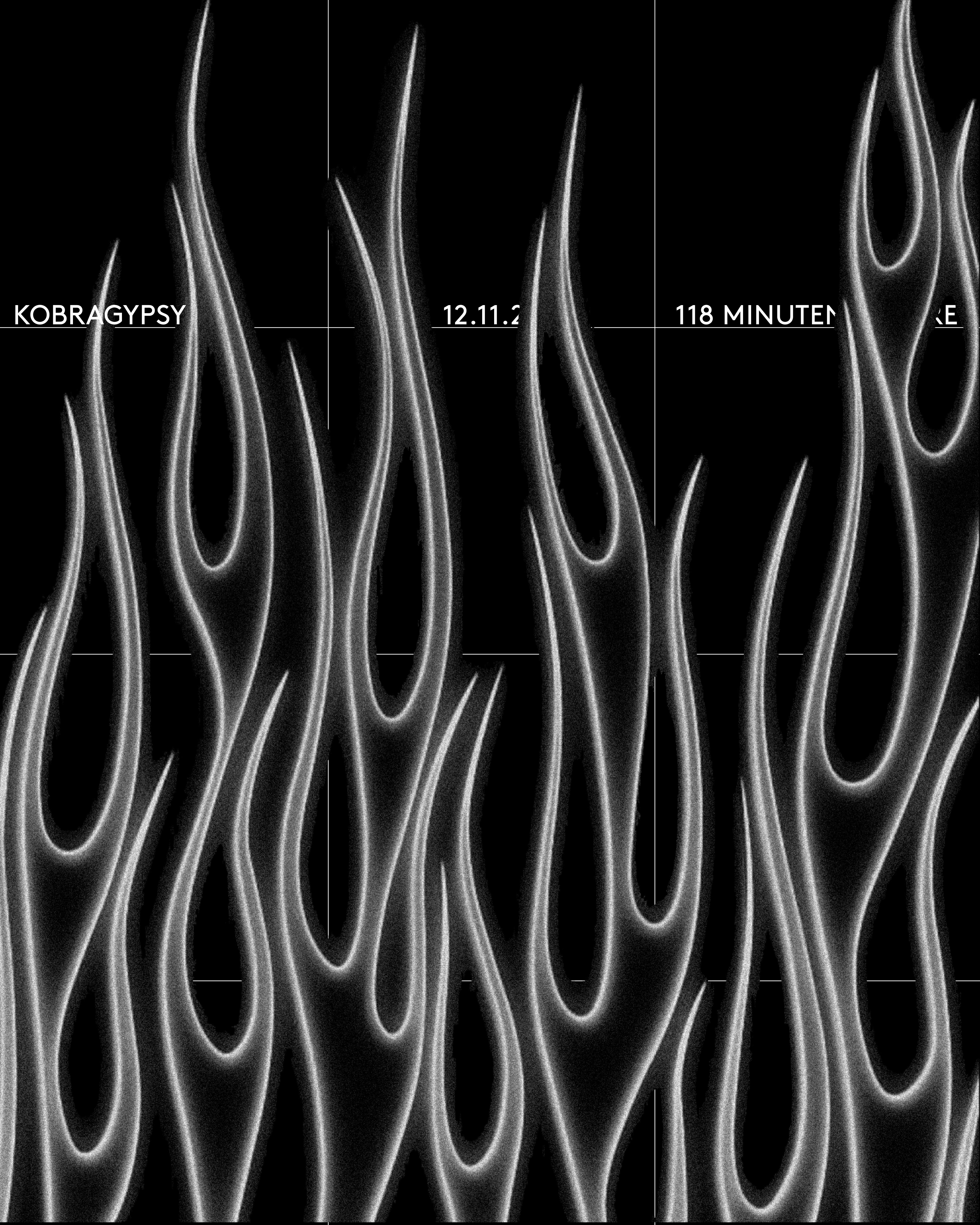 schmale weisse schrift und grosse schwarze flammen über das gesamte bild