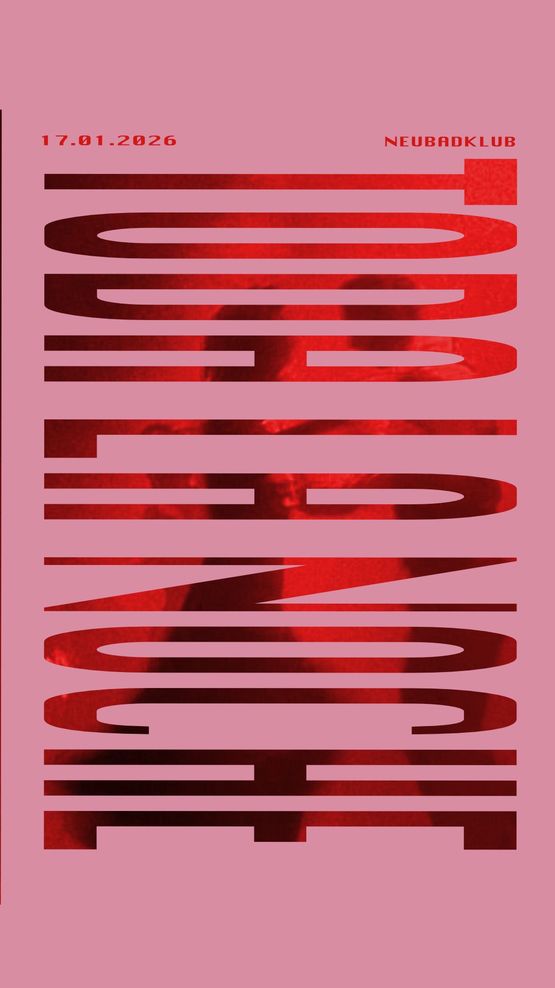 Pinker Hintergrund mit Roter Schrift 