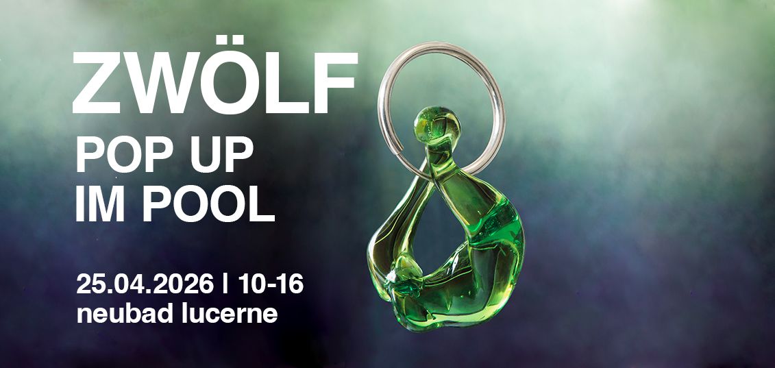 Ein Werbebild mit weisser Schrift und einem Ohrring