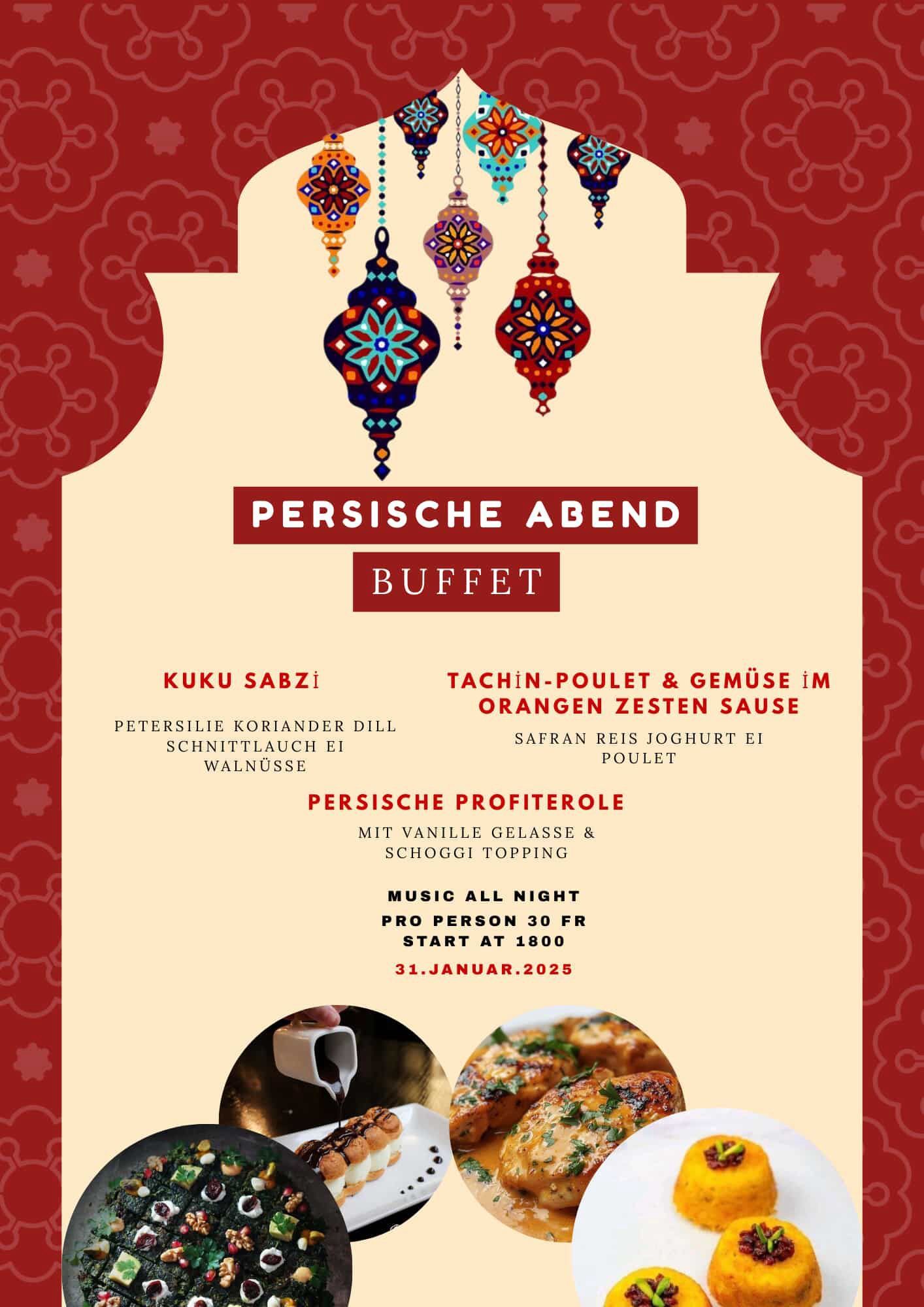Persischer Abend Menü