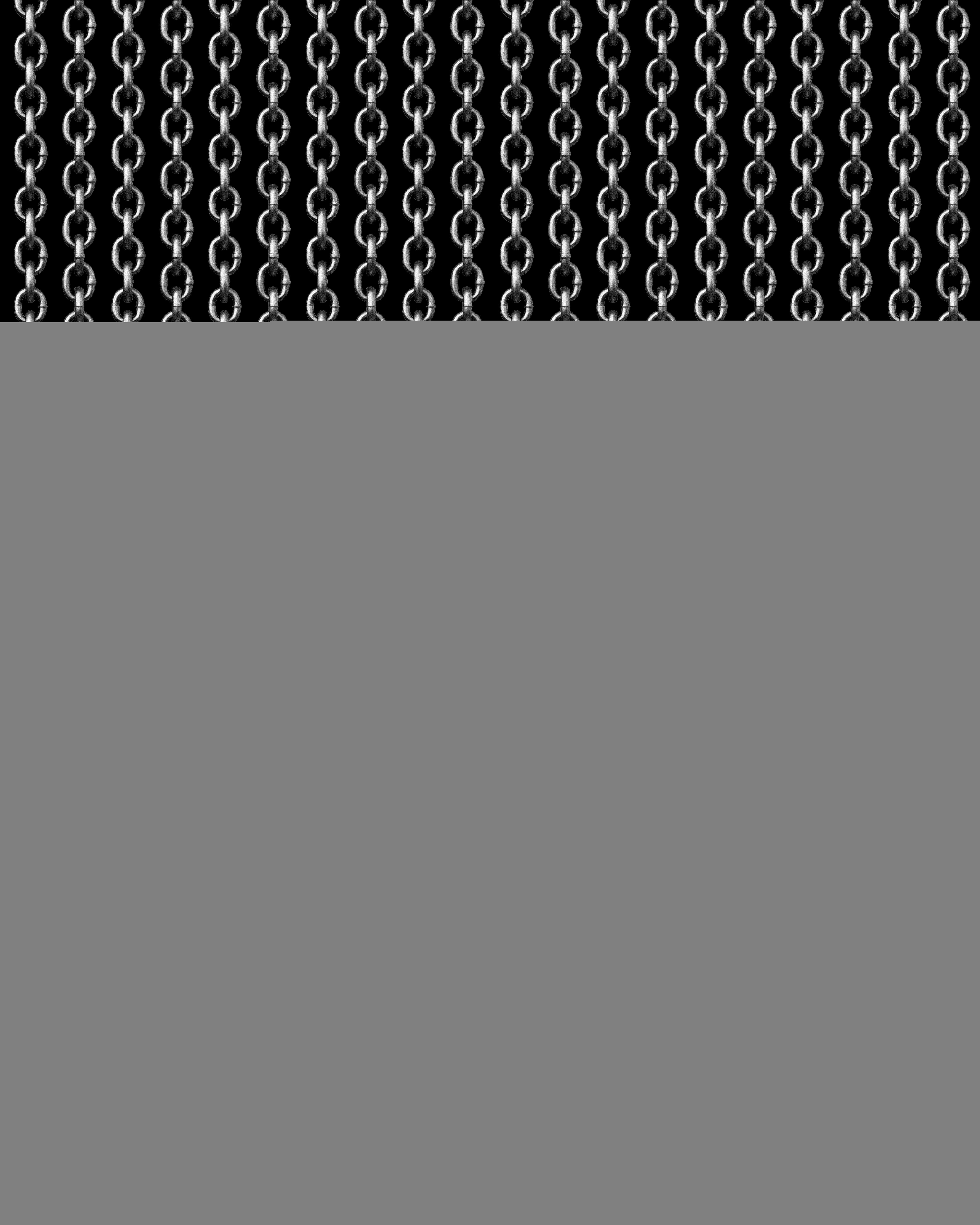 Viele Ketten, die in der Mitte des Bildes auseinander brechen und den Schriftzug "118 Minuten" freigeben