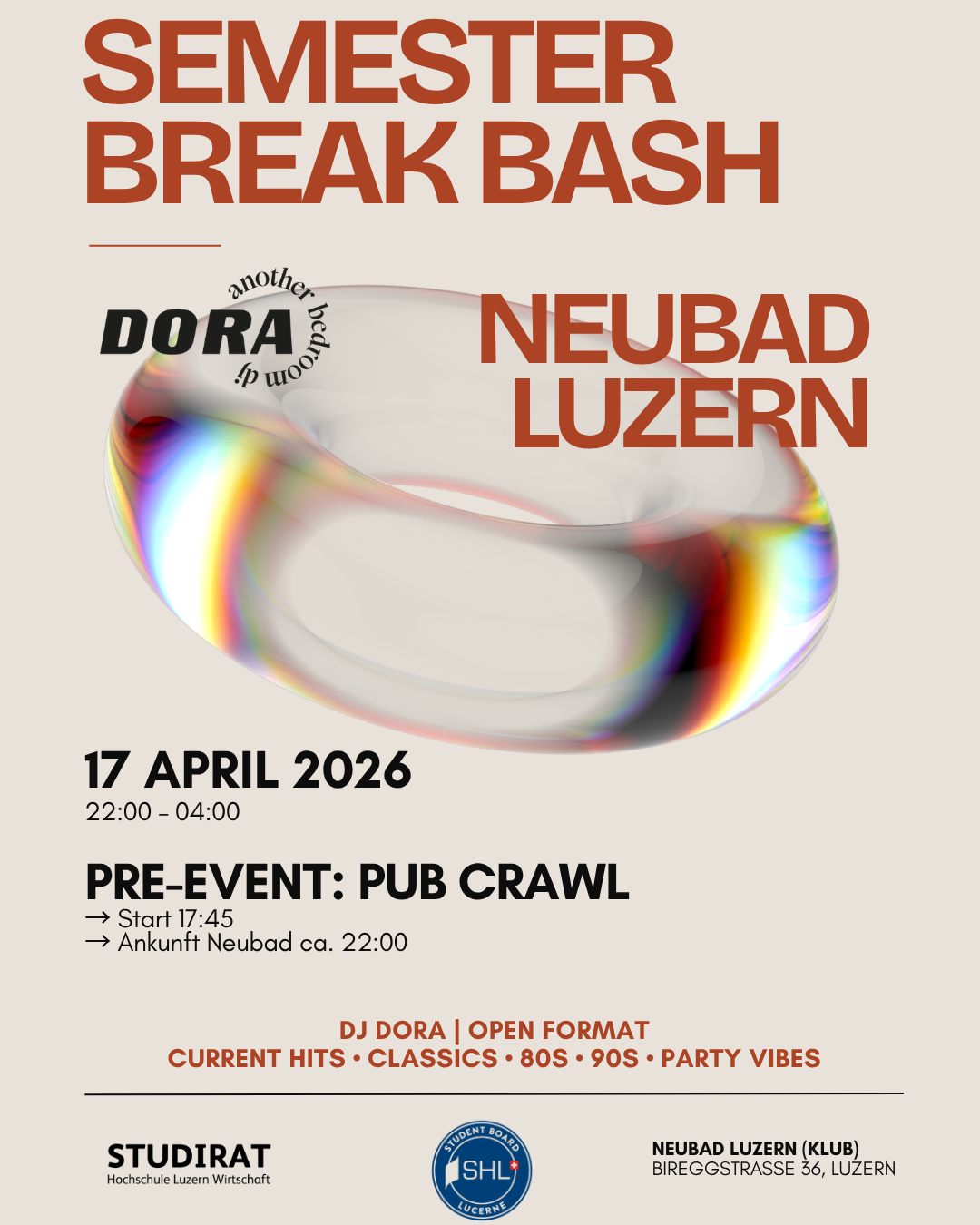 Brauner Hintergrund mit eine Orange Schriftzug